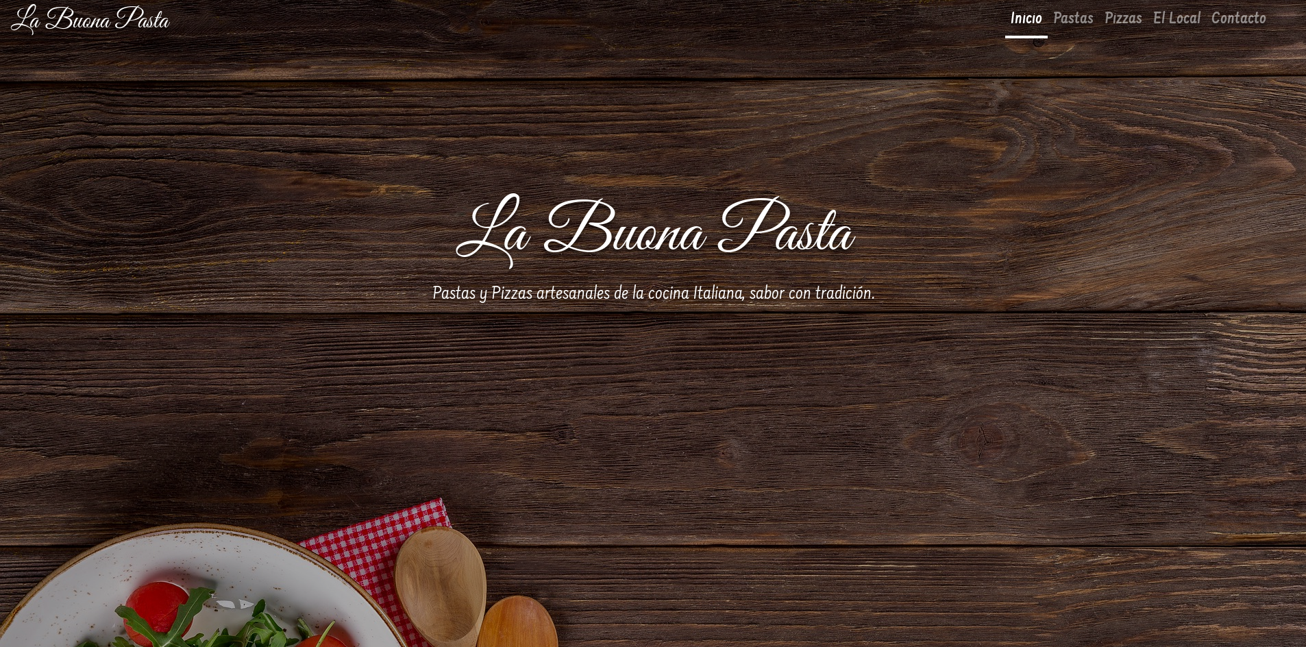 Web para restaurante Italiano